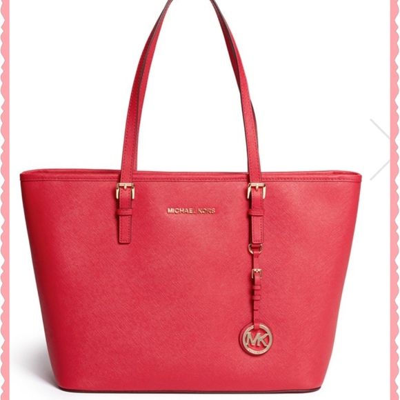 Michael Kors Handbags - ❤Michael Kors Red Jet Set Tote❤